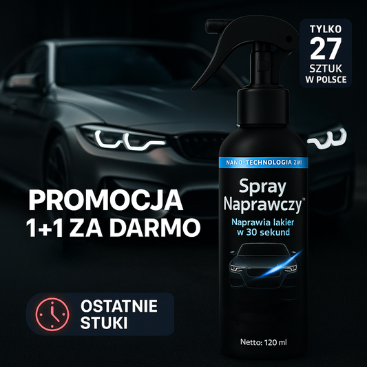 SprayNaprawczy™ Zaawansowana Formuła | Usuwa Wszystkie Rysy w 30 Sekund