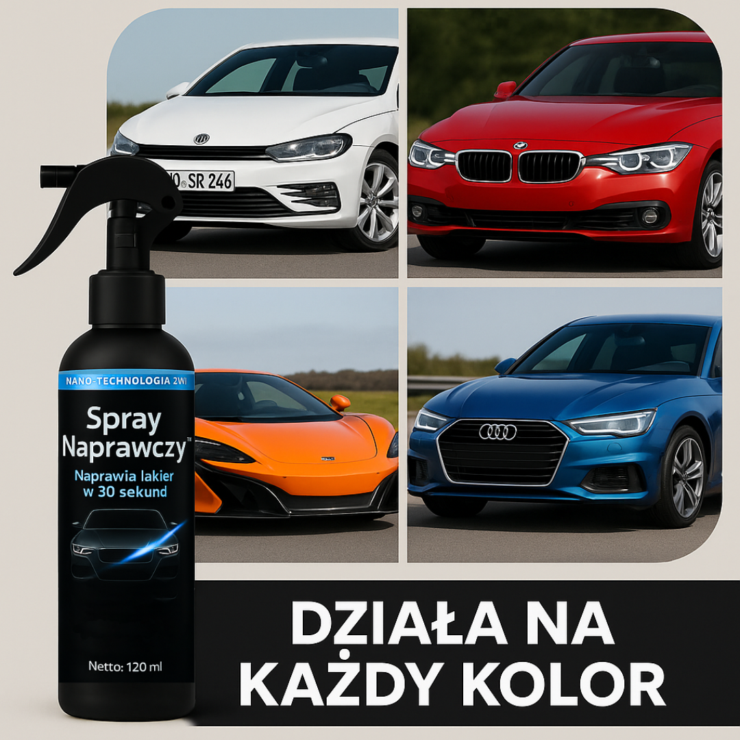 SprayNaprawczy™ Zaawansowana Formuła | Usuwa Wszystkie Rysy w 30 Sekund