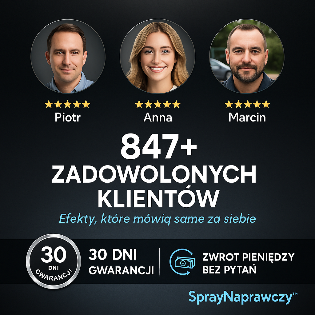 SprayNaprawczy™ Zaawansowana Formuła | Usuwa Wszystkie Rysy w 30 Sekund