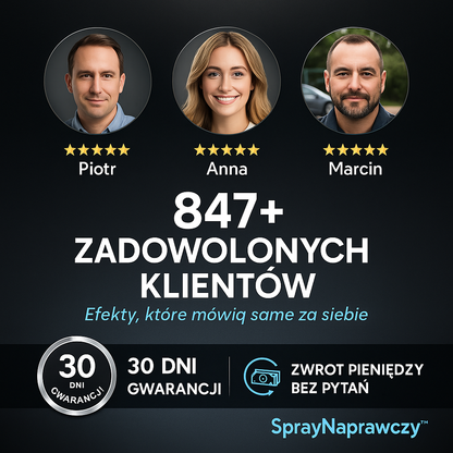 SprayNaprawczy™ Zaawansowana Formuła | Usuwa Wszystkie Rysy w 30 Sekund